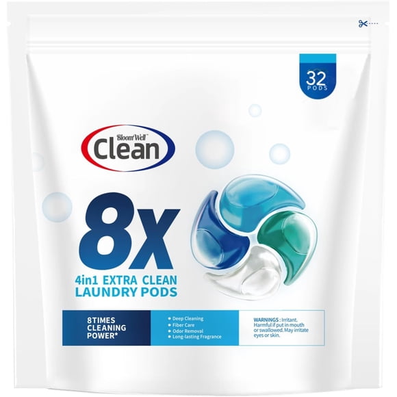 Detergente Para Ropa En Cápsulas – Bloomwell 4 En 1 – 32 Un