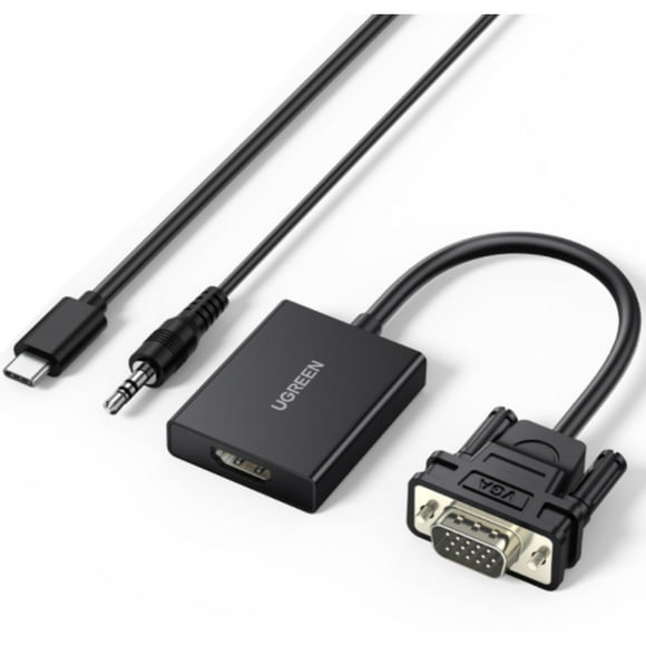 Convertidor In Vga-hdmi 1080p/60hz H/m + Puerto Jack 3.5mm Negro Cm513
