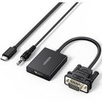 Ugreen - Convertidor In Vga-Hdmi 1080P/60Hz H/M + Puerto Jack 3.5Mm Negro Cm513