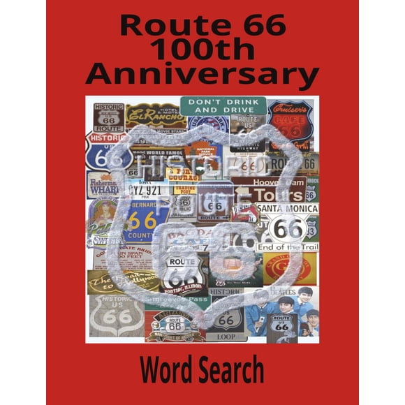 Libro de sopas de letras Independently Published Route 66 100.º aniversario