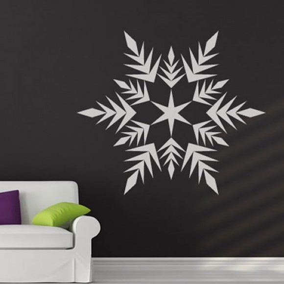 Decomural Snowflake Star Winter Christmas WS-17191