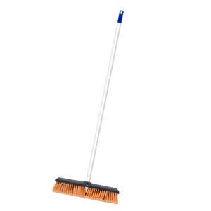 Magideal - Escoba De Servicio Pesado Para Limpieza De Pisos Cepillo De Césped Multifunción Suministros Ergonómicos De Mango Largo Cepillo De Barrido Rígido Para