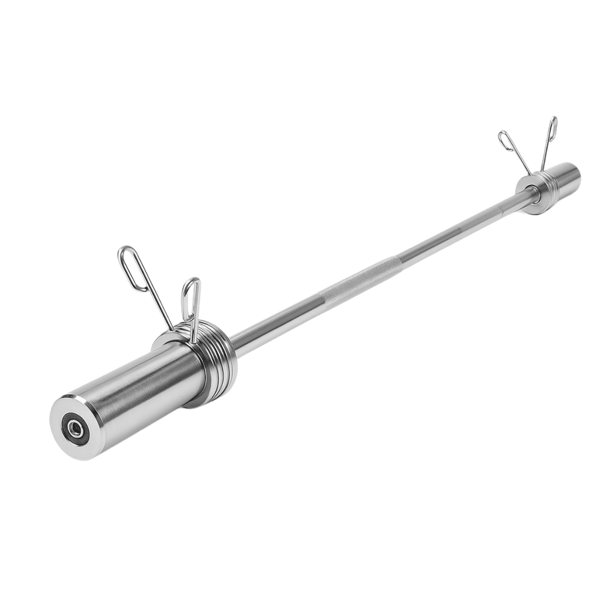 Linea Sport - Barra Recta Olímpica Profesional 120 Cm 6 Kg De Acero Cromado