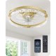 thumbnail image 1 of Ventilador de Techo EDISHINE 20in Luz LED Montaje Empotrado Oro, 1 of 3