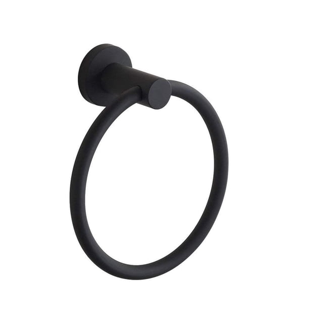 BGL Anillo para Toallas Redondo de Acero Inoxidable 304 Colgante Negro Simple Soporte Circular para Toallas