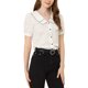 thumbnail image 1 of INSPIRE CHIC Blusa Vintage de Mujer para Regreso a Clases con Lunares, Cuello Peter Pan, Mangas Cortas Abullonadas, Camisa Blanca XL, 1 of 8