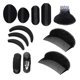 thumbnail image 1 of Juego de 12 piezas de base para el cabello con esponja para dar volumen, inserto para trenzar, peine para realzar el cabello, almohadilla para moño, accesorios para peinados DIY para mujeres y niñas., 1 of 7
