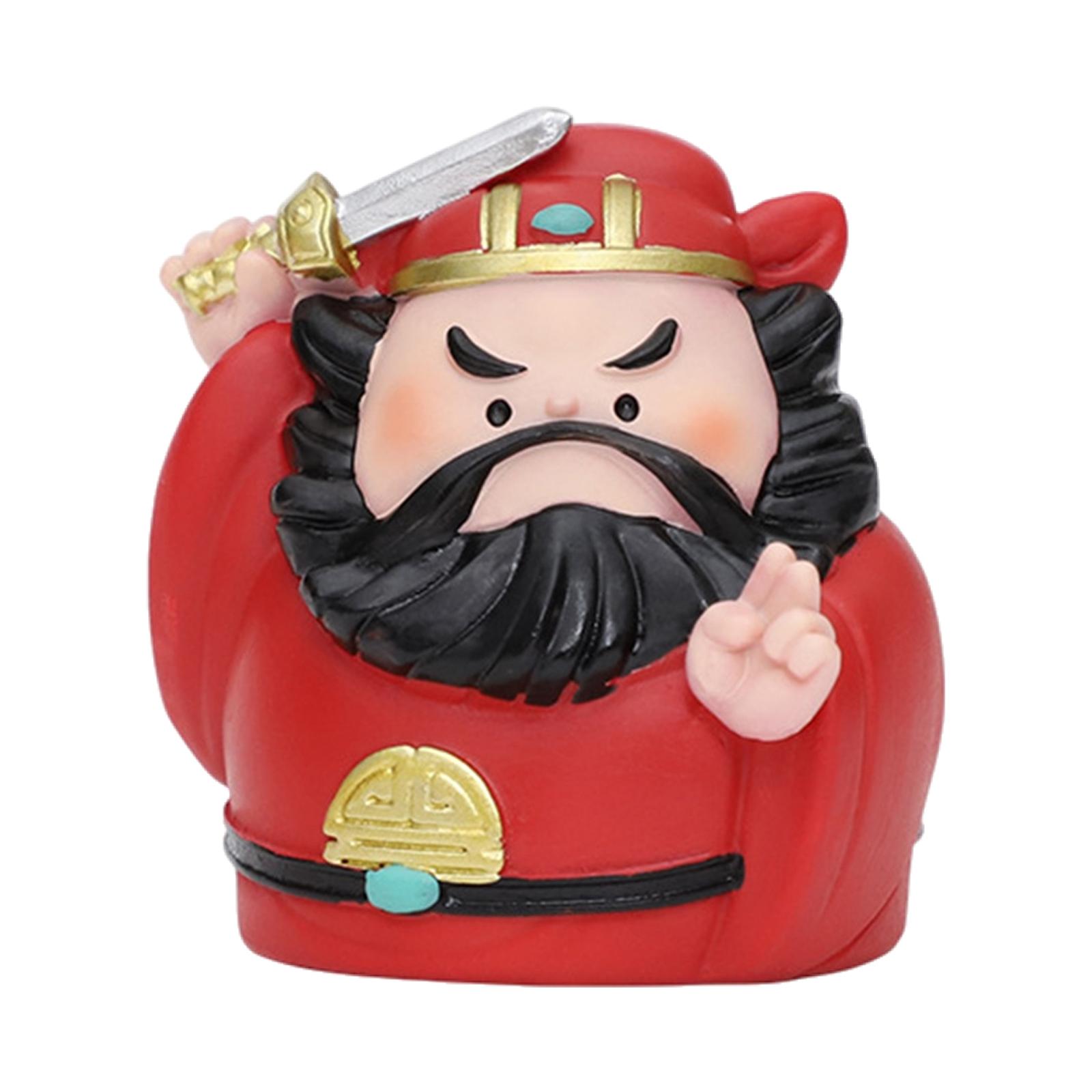Magideal - Estatuilla Mitológica China De Resina De 2,3 Pulgadas De Alto, Adorable Adorno Para El Salpicadero Del Coche, Decoración Decorativa Para El Hogar Y La Zhong Kui