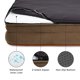 thumbnail image 3 of Cama ortopédica para perros, impermeable, para perros de tamaño mediano, color marrón, 3 of 9