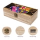 thumbnail image 3 of Lamine Yamal-theme Wooden Storage Box Rustic Wood Organizer Box Decorative Keepsake Box Multipurpose Desktop Storage Chest for Home Office Jewelry Trinkets Crafts Supplies, 3 of 6