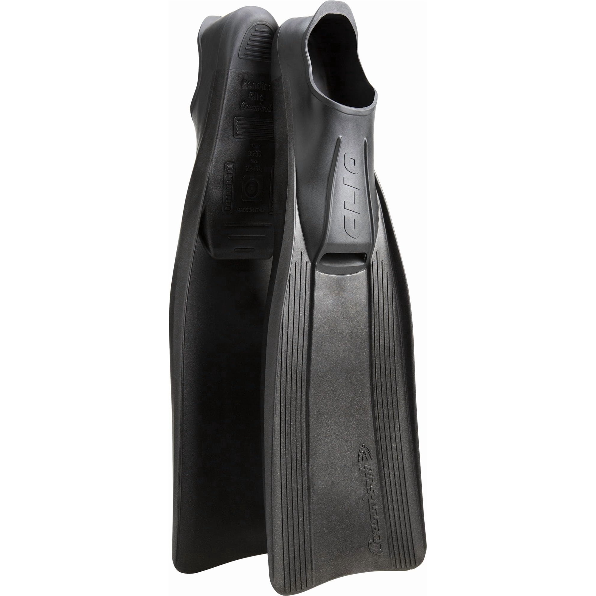 Aletas Cressi Clio Negras Para Bucear Y Nadar, Talla 45/46