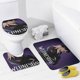 thumbnail image 4 of Miércoles theme 4 piece Shower Curtain Set With Rugs Waterproof Bathroom Decor Set Includes Bath Mat U shaped Rug Toilet Lid Cover And Curtain With Hooks, 4 of 6