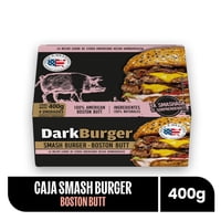Caja Hamburguesas Smashada Cerdo Bb 400 G Dark Burger