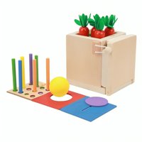 Genérico - Juguete De Madera Cubo Encaje Didáctico 4En1