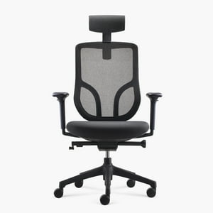 Form Office - Silla Oficina Chic Con Cabecero Negro