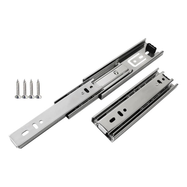 Guías para Cajones de Armarios, Rieles, Accesorios de Acero, Fácil Instalación, Silenciosos, Rieles Guía, Rieles para Cajones de Muebles en el Dormito Longitud 6 pulgadas