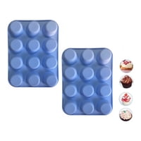 Genérico - Pack X2 Molde Cupcakes Molde 12 Magdalena Molde Muffin 12