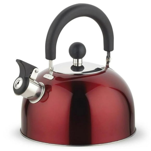 Tetera Sicilia 2500mL Acero Inoxidable 25S Wens Cocina Rojo