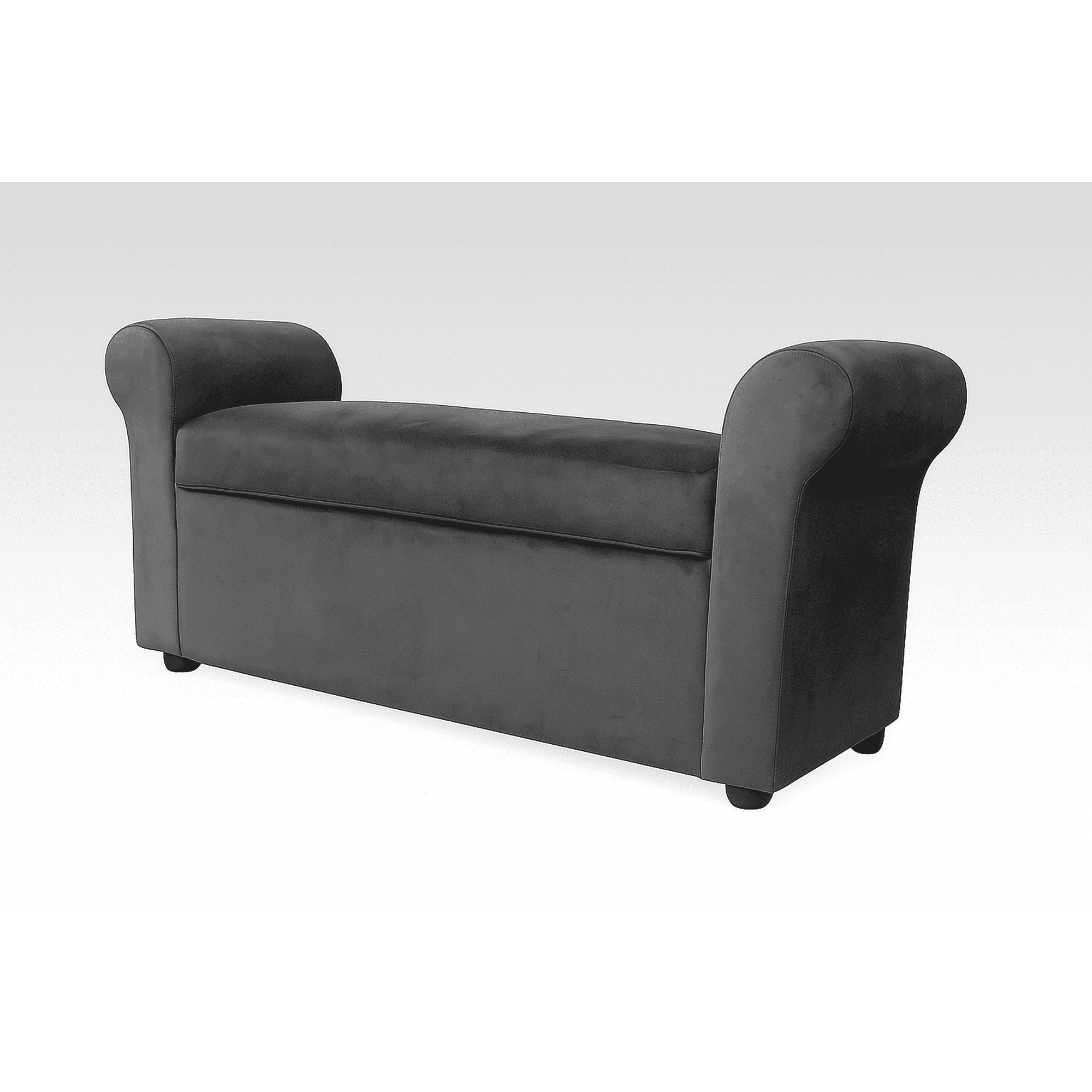 Jamaroff Home Atelier - Banqueta Baul Con Brazos Felpa Gris