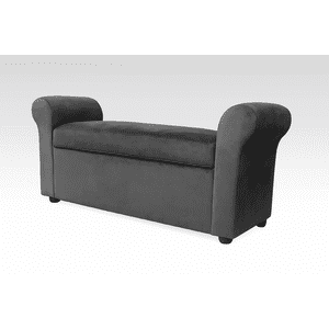 Jamaroff Home Atelier - Banqueta Baul Con Brazos Felpa Gris