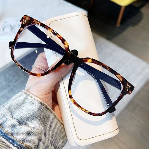 Montura grande para gafas con protección contra la luz azul Monturas para gafas de varios estilos Protección ocular para ordenador Lentes planas