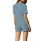 thumbnail image 3 of INSPIRE CHIC Conjunto de Salón de Punto de Waffle para Mujer, Pijama de Manga Corta con Bolsillos, Mezcla de Algodón Suave para Primavera Verano M Gris Azul, 3 of 6