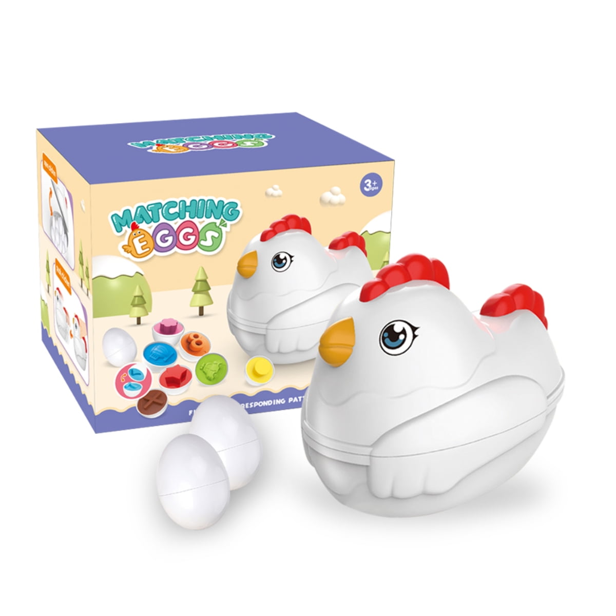 Otuti - Juego Didáctico Gallina Huevos De Encaje Frutas Y Verduras