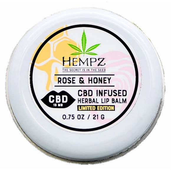 Bálsamo labial a base de hierbas con infusión de CBD Hempz, edición limitada, rosa y miel