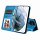 thumbnail image 5 of Funda tipo cartera FOXDOCK para Samsung Galaxy S22 Ultra , diseño girasol en relieve, cuero PU, cierre magnético, soporte y tarjetero, 5 of 5