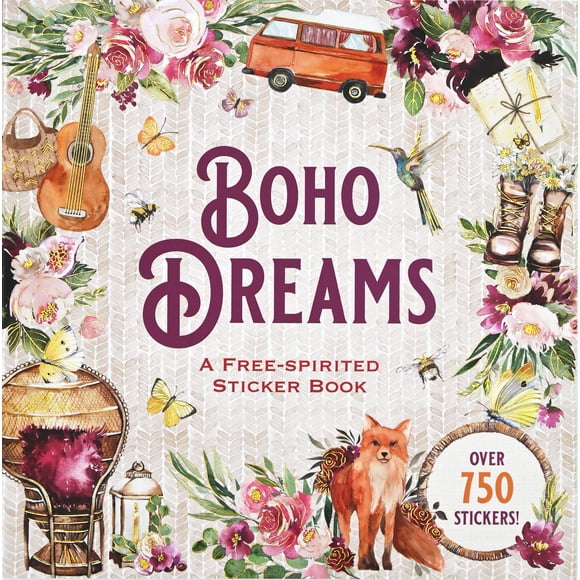Libro de pegatinas PETER PAUPER PRESS Boho Dreams Free-Spirited