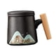 thumbnail image 2 of Taza De Té De Cerámica Con Asa, Taza De Té, Café, Té, Taza De Leche Para Tienda, Hogar, Café, Negro, 2 of 3