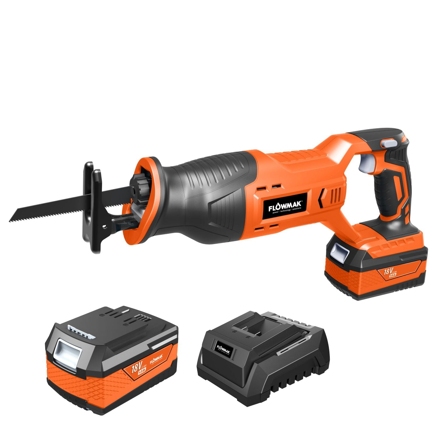 Sierra Sable Inalámbrica 18v Con Bat Y Cargador Flowmak