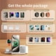thumbnail image 5 of 5 En 1 Cargador Inalámbrico Soporte De Teléfono Para iPhone 16 15 14 13 Con LED De Ruido Blanco Para Apple Watch Auriculares Estación Dock Magnética-Blanco, 5 of 8