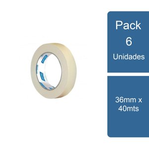 Norton - Pack 6 Cinta De Enmascarar Uso General 36Mm X 40Mts