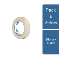 Norton - Pack 6 Cinta De Enmascarar Uso General 36Mm X 40Mts