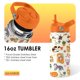 thumbnail image 3 of Botella de agua xiiai 473 ml Gato naranja con tapa de sorbete, 3 of 9