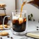 thumbnail image 3 of Tazas de café COMOME de vidrio de doble pared, 470 ml, juego de 4 con cucharas, 3 of 8