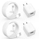 thumbnail image 1 of Cargador DelTucci para iPhone Travel, paquete de 2 unidades, 6 pies con adaptador USB de pared, 1 of 7