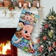 thumbnail image 1 of Loo Loo Kids Tema: Calcetines de Navidad, fino lino blanco para colgar en escaleras y chimenea, decoración navideña para el hogar, regalo de Navidad.54cm×38cm, 1 of 5