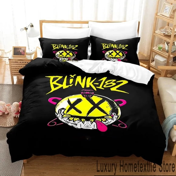 Blink-182 Bedding Set,Duvet Cover Comforter Bed Set Quilt Cover Pillowcase, Bed Sheets