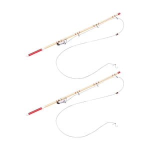 Bothyi - 2 Piezas 1/12 Mini Caña De Pescar Realista Artesanía Mini Adornos Arquitectónicos