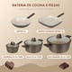 thumbnail image 2 of Batería Cocina Cerámica Granito Antiadherente 8 Piezas Chocolate Crema, 2 of 14