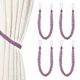 thumbnail image 1 of Uxcell 4 Pcs Sujetadores de Cortina, 56cm/22 Sujetadores de Cortina Trenzados, Sujetadores de Cortina Elegantes, Cuerda para Ventana, Sujetadores de Cortina, Púrpura, 1 of 7