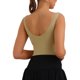 thumbnail image 3 of INSPIRE CHIC Sujetador de Mujer Regreso a Clases Sin Aros Copa Integrada Camiseta Deportiva Push-Up Acanalada Ropa Interior Beige L, 3 of 5