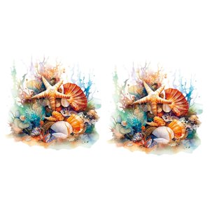 Bothyi - 2 Pegatinas Para Inodoro Con Diseño De Océano, Para Tapa De Inodoro, Para Baño, Habitación De Niños, Ventana, Estrella De Mar