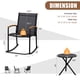 thumbnail image 3 of Set de 3 piezas Outdoor Rocking Bistro Shintenchi, color negro, 3 of 4