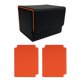 thumbnail image 5 of Caja Para Baraja De Cartas Coleccionables, Protector Resistente Para Cartas De Juego Con 2 Divisores En El Interior, Color Naranja, 5 of 5