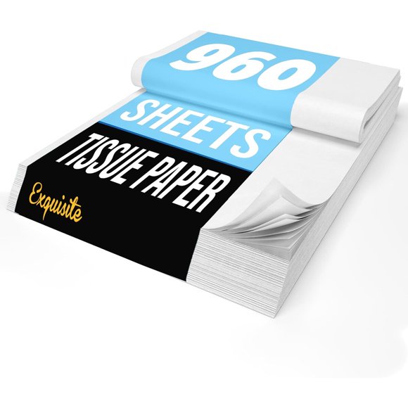 Papel de seda blanco Party Solids para bolsas de regalo, 15 x 20 pulgadas, 960 hojas