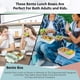 thumbnail image 3 of Lonchera Bento para adultos y niños – Recipiente para almuerzo dividido de 113 g con cuchara y palillos – Lonchera hermética y a prueba de fugas hecha de paja de trigo apta para microondas y lavavaj, 3 of 7