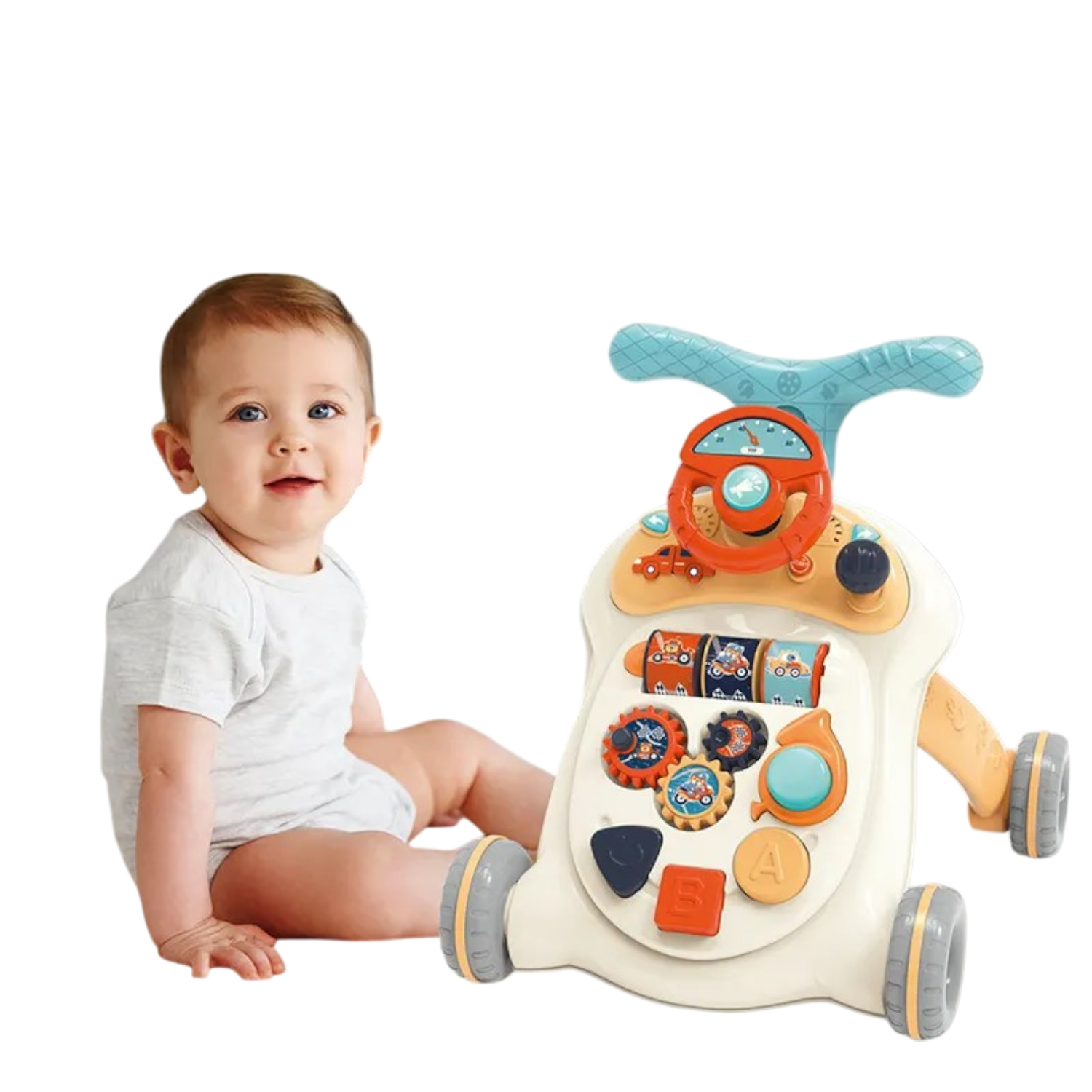 Kidstar - Andador Infantil Multifuncional Con Juegos Y Volante Musical